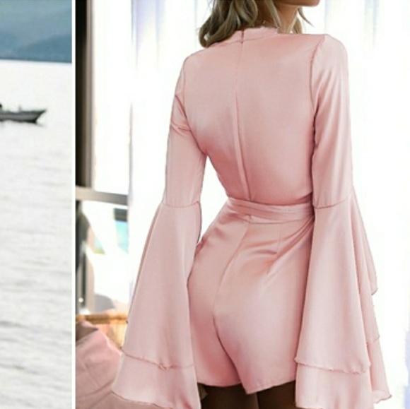 Last SโขFlirty Playsuit Satin Bell Sleeves - Picture 3 of 8